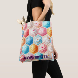 Bolso De Tela Dulce diseño sin costuras de postre de panal de ab