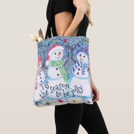 Bolso De Tela Dulce divertido arte en acuarela de hombres de nie