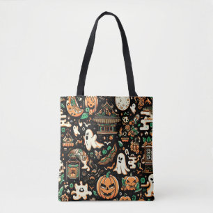 Bolso De Tela Dulce espeluznante creepy Kawaii Fantasma Calabaza