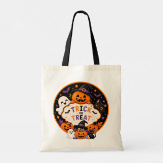 Bolso De Tela Dulce Fantasma de Halloween Calabaza Truco o Regal