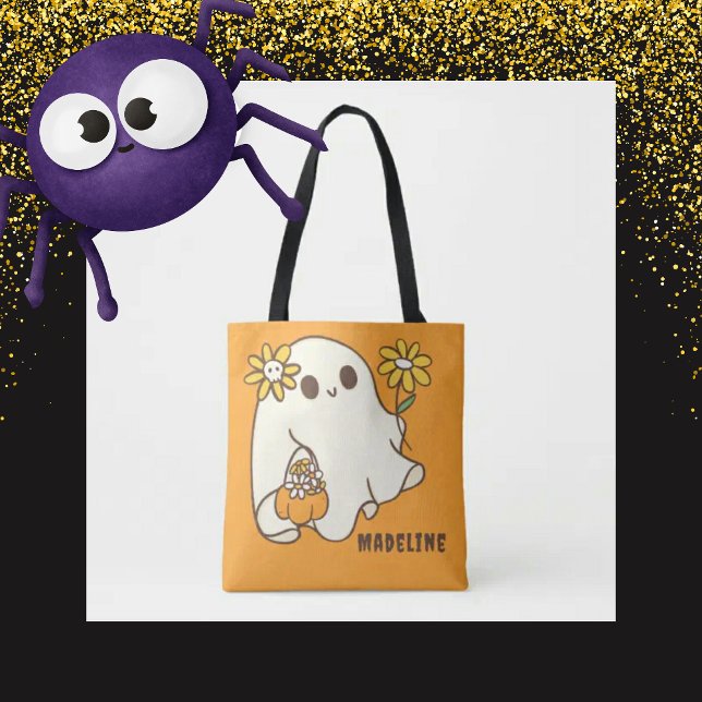 Bolso De Tela Dulce Fantasma Retro de Halloween (Subido por el creador)