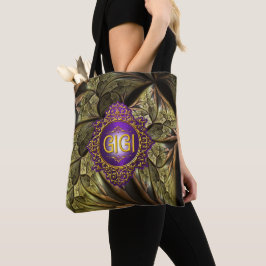 Bolso De Tela Dulce GIGI Royal Purple & Gold
