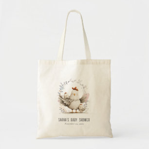 Bolso De Tela Dulce mamá granja y bebé pollito floral baby showe