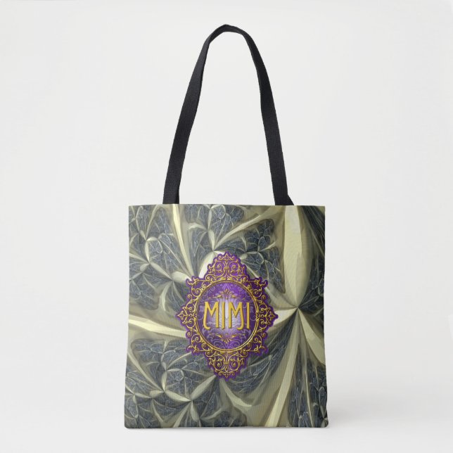 Bolso De Tela Dulce MIMI Royal Purple & Gold (Anverso)