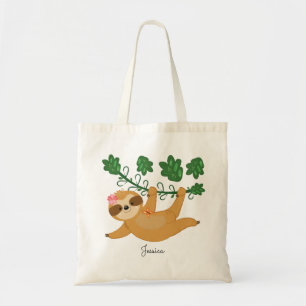 Bolso De Tela Dulce nombre personalizado Girly Sloth