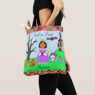 Bolso De Tela Dulce o trata a la princesa de Chica Halloween