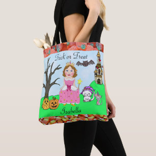 Bolso De Tela Dulce o trata a la princesa de Chica Halloween