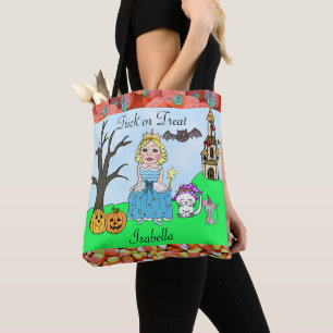 Bolso De Tela Dulce o trata a la princesa de Chica Halloween