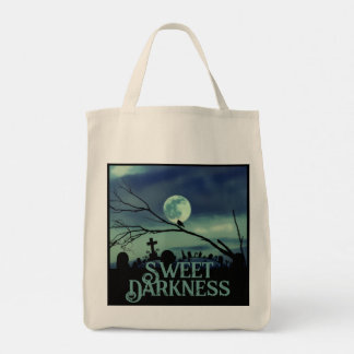 Bolso De Tela Dulce oscuridad con texto Personalizado
