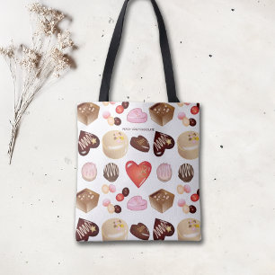 Bolso De Tela Dulce Patrón de Corazones de Chocolate de Colores