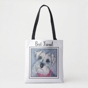 Bolso De Tela Dulce Schnauzer