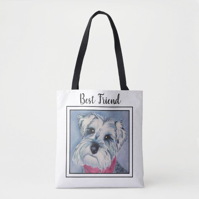 Bolso De Tela Dulce Schnauzer (Anverso)