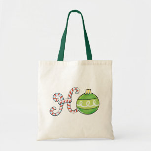 Bolso De Tela Dulce texto de Navidad, Ho en cañas de caramelo ad