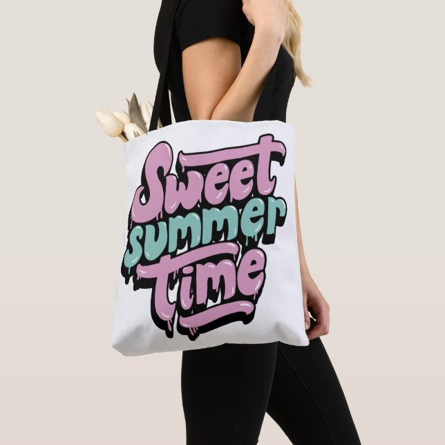 Bolso De Tela Dulce Verano Retro Tiempo (Detalle)