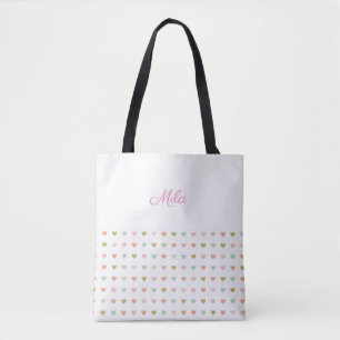 Bolso De Tela Dulces corazones