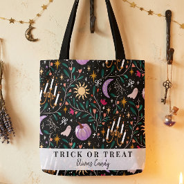 Bolso De Tela Dulces de Halloween Opulentos Truco o Regalo Perso