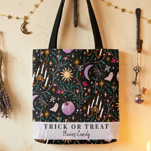 Bolso De Tela Dulces de Halloween Opulentos Truco o Regalo Perso