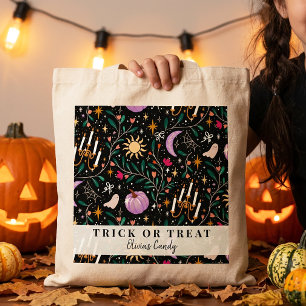 Bolso De Tela Dulces de Halloween Opulentos Truco o Regalo Perso