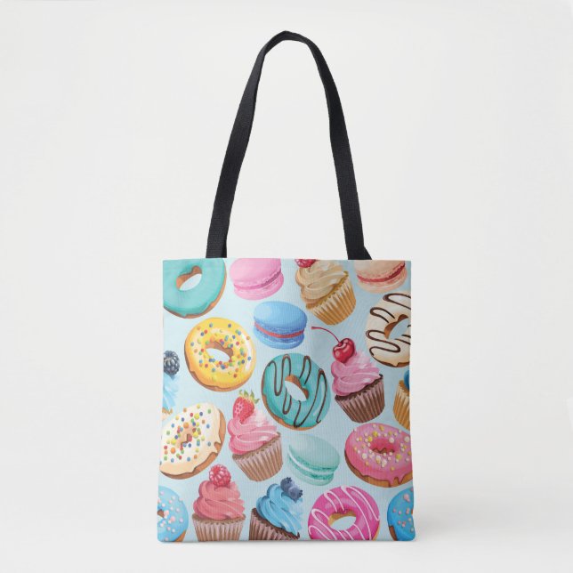 Bolso De Tela Dulces dulces: Patrón de Delight. (Anverso)