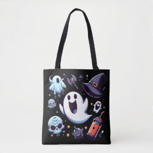 Bolso De Tela Dulces Fantasmas y Divertido Halloween Espeluznant