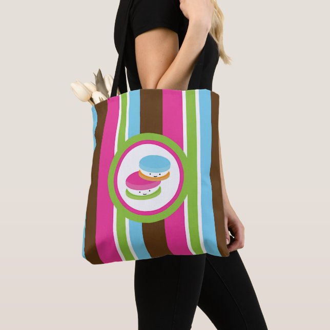 Bolso De Tela Dulces Macarrones De Panadería Coloridos Divertida (Detalle)