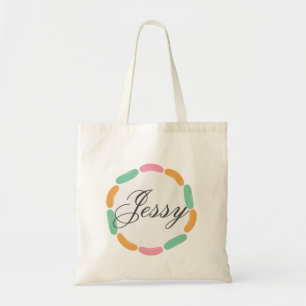 Bolso De Tela Dulces Monograma Pascua Niños Lindos