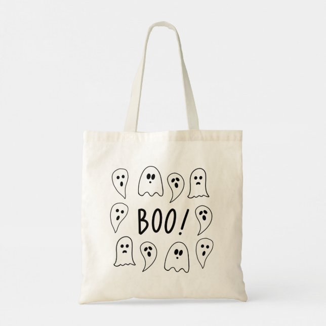 Bolso De Tela Dulces o Trucos de Fantasmas de Halloween (Reverso)