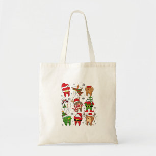 Bolso De Tela Dulces Personajes Dentales de Navidad, Divertida F