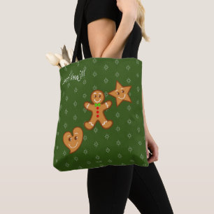 Bolso De Tela dulces XmaS Gingerbread Pals-Candy Cane Personaliz