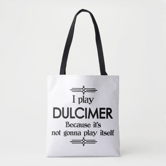 Bolso De Tela Dulcimer - Tómense música divertida Deco (Anverso)