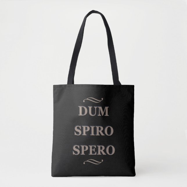 Bolso De Tela Dum spiro (Anverso)