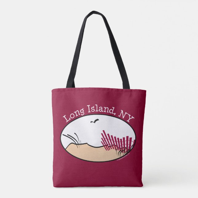 Bolso De Tela Dunas de playa de Long Island (Reverso)
