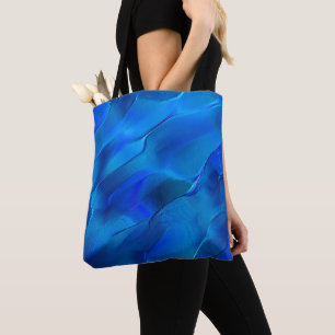 Bolso De Tela Dunas metálicas en tonos de azul intenso