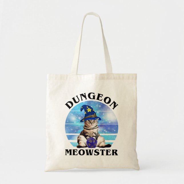 Bolso De Tela Dungeon Meowster (Frente)