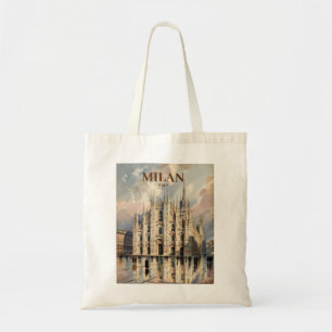 Bolso De Tela Duomo di Milano personalizado de Milán acuarela vi