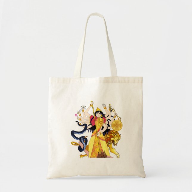 Bolso De Tela Durga Maa La Diosa (Frente)