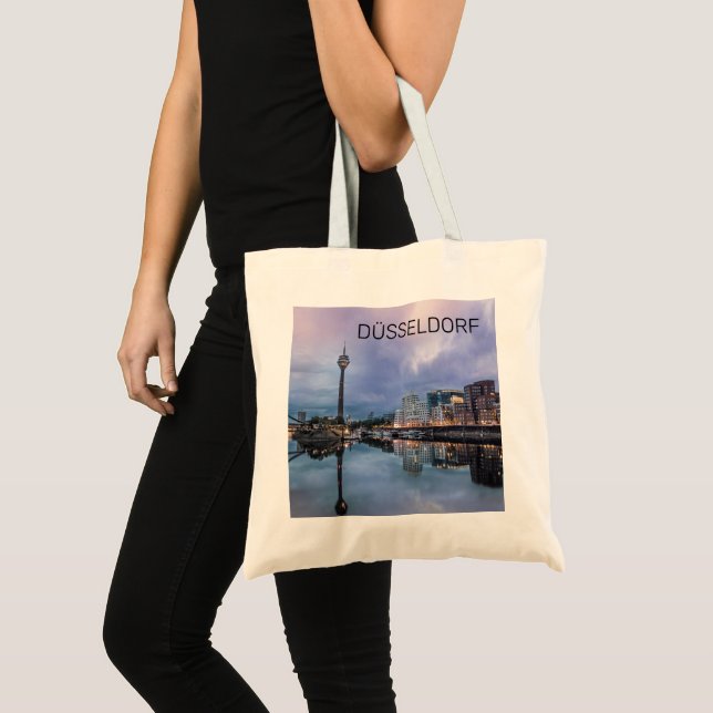 Bolso De Tela Dusseldorf Skyline Alemania Holiday Sunset Souveni (Anverso (producto))