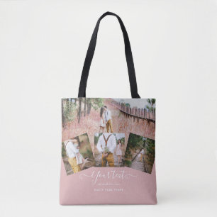 Bolso De Tela Duste Rosa Boda rosado de recién casados regalo de
