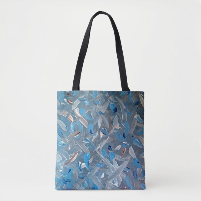 Bolso De Tela Dusty Blue Abstract Tote Bag (Anverso)