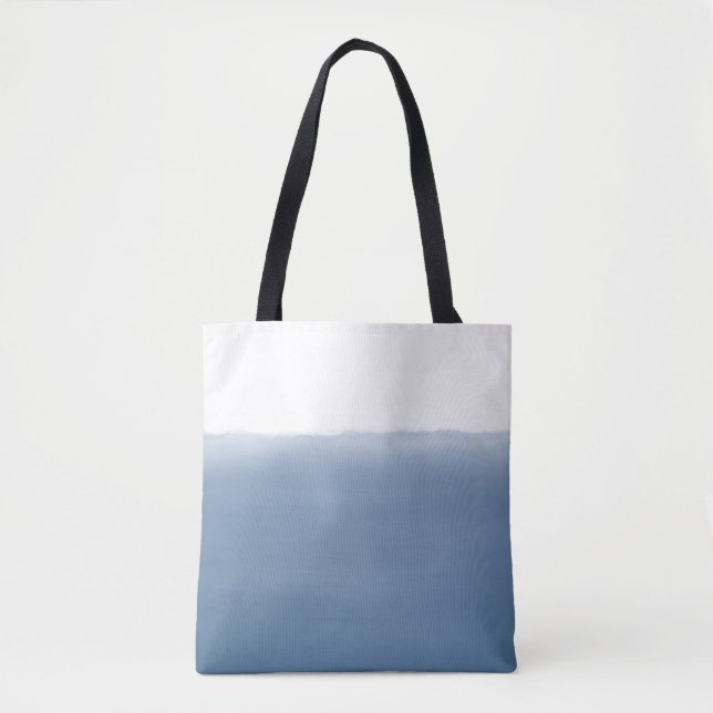 Bolso De Tela Dusty Blue Watercolor (Anverso)