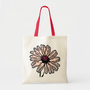 Bolso De Tela Dusty Pink Daisy Flor de época