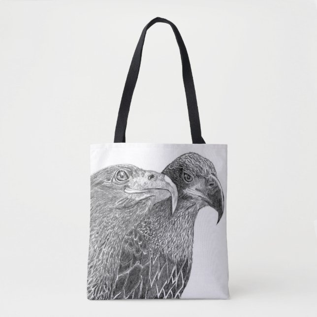 BOLSO DE TELA EAGLES HARRIET + M FURRY FEATHER Y AMIGOS 2 LADO (Anverso)
