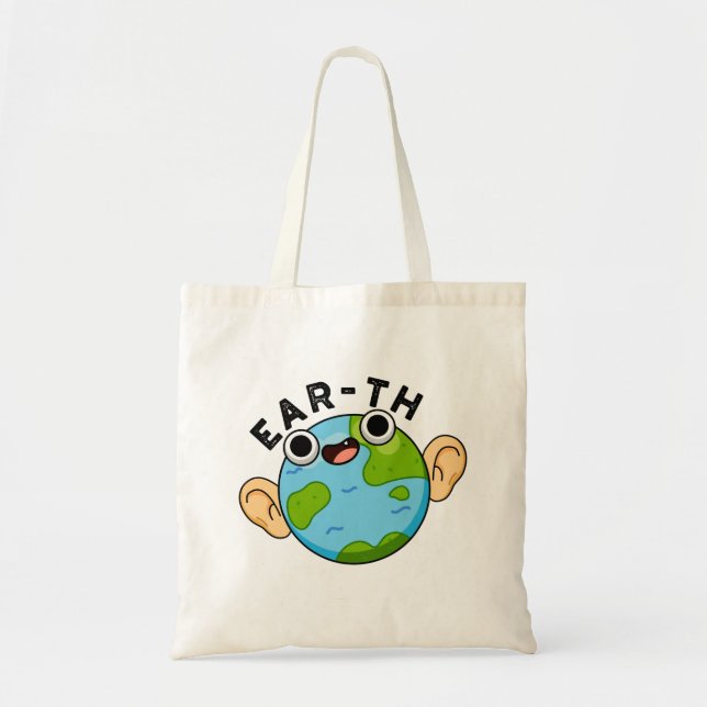 Bolso De Tela Ear-th Funny Earth Pun (Frente)