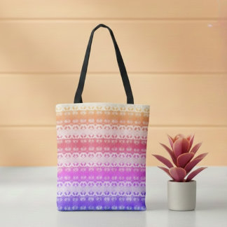 Bolso De Tela Earth Grid Rainbow Summer Tote