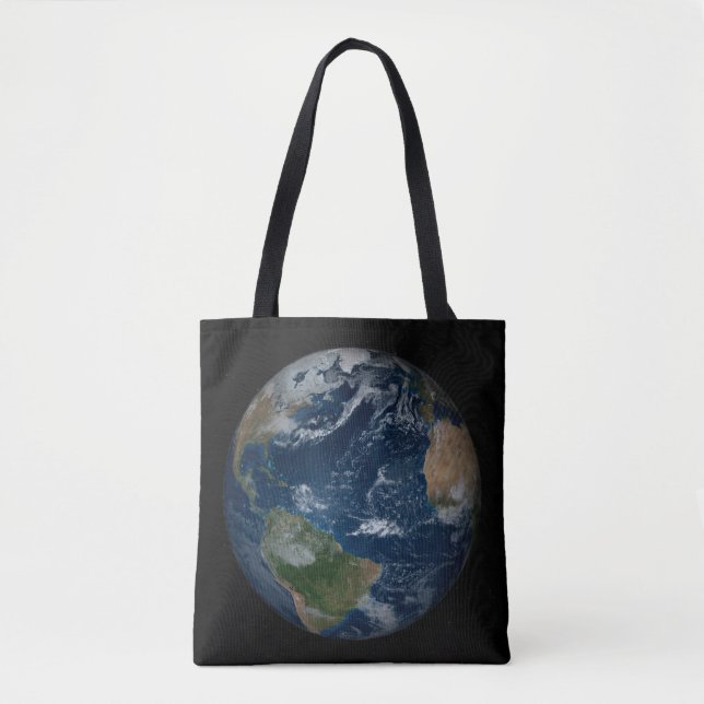 Bolso De Tela Earth With Clouds And Sea Ice (Anverso)