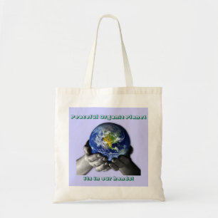 Bolso De Tela EarthHands, planeta orgánico pacífico, su adentr