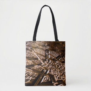 Bolso De Tela Earthy Brown Stars