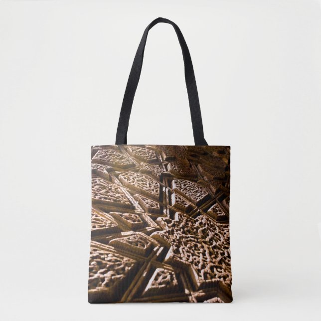 Bolso De Tela Earthy Brown Stars (Anverso)