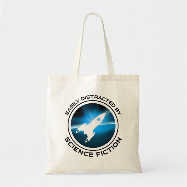 Bolso De Tela Easily Distracted By Science Fiction (Frente)