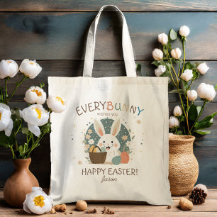 Bolso De Tela Easter Bunny Egg Basket ID1013